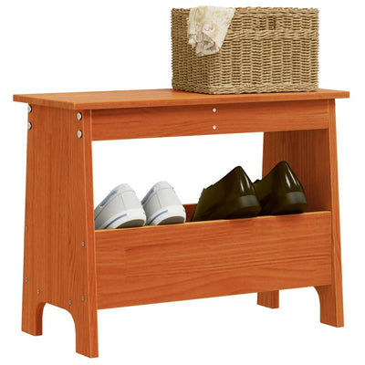 Vahanruskea eteisen penkki Johney 60x28x45cm (mänty)