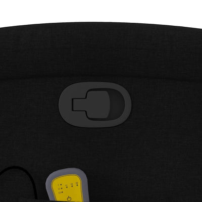 Musta hierova nojatuoli Oas (kangas)