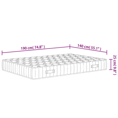 Pussijousipatja Susica 140x190cm (keskikova)