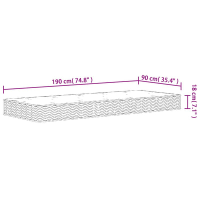 Bonnel joustinpatja Auroriu 90x190cm (keskikova yhden hengen)