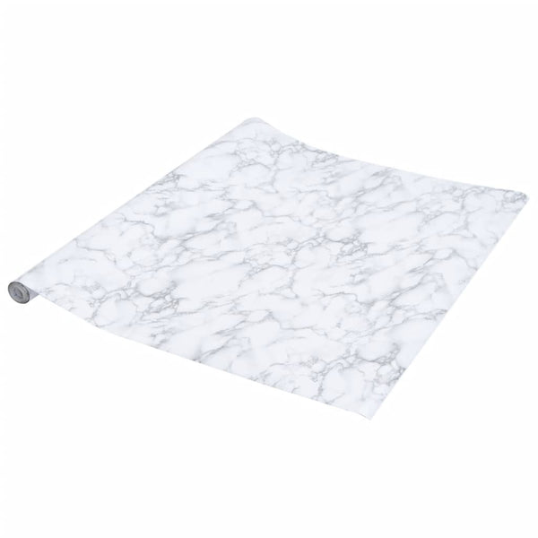 Itsekiinnittyvät kalustetarrat marmorinvalkoinen 90x500 cm PVC