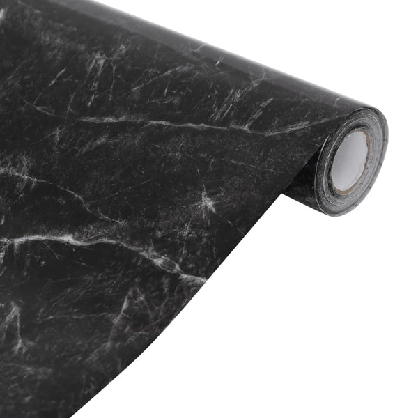 Itsekiinnittyvät kalustetarrat marmori musta 90x500 cm PVC