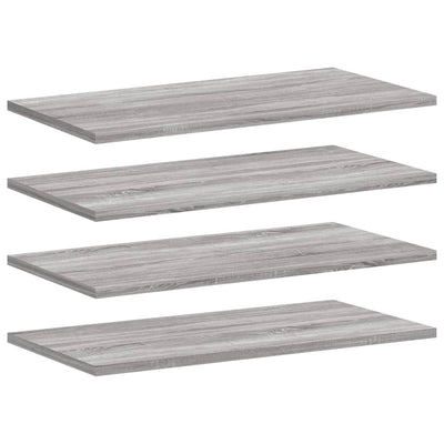 Seinähyllyt 4 kpl harmaa Sonoma 60x20x1,5 cm tekninen puu