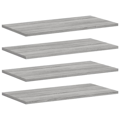 Seinähyllyt 4 kpl harmaa Sonoma 60x30x1,5 cm tekninen puu