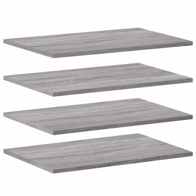 Seinähyllyt 4 kpl harmaa Sonoma 60x40x1,5 cm tekninen puu