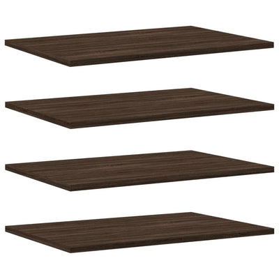 Seinähyllyt 4 kpl ruskea tammi 60x40x1,5 cm tekninen puu