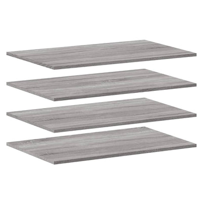 Seinähyllyt 4 kpl harmaa Sonoma 80x50x1,5 cm tekninen puu