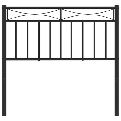 Metallinen sängynpääty musta 90 cm