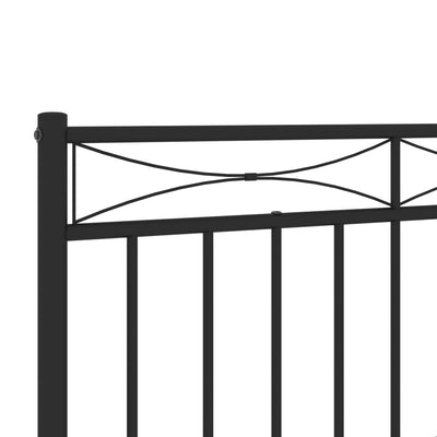 Metallinen sängynpääty musta 90 cm