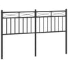 Metallinen sängynpääty musta 135 cm