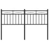 Metallinen sängynpääty musta 135 cm