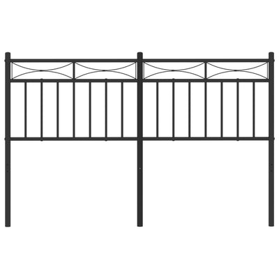 Metallinen sängynpääty musta 135 cm