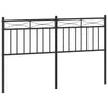Metallinen sängynpääty musta 140 cm