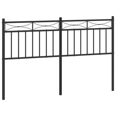 Metallinen sängynpääty musta 140 cm