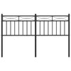 Metallinen sängynpääty musta 140 cm