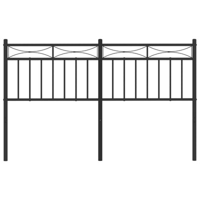 Metallinen sängynpääty musta 140 cm