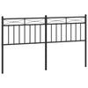 Metallinen sängynpääty musta 150 cm