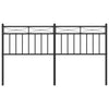 Metallinen sängynpääty musta 150 cm