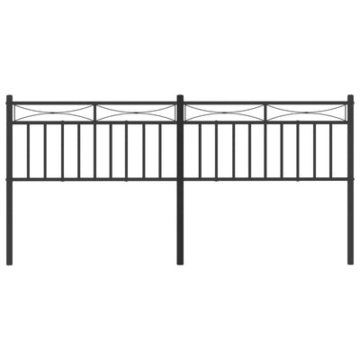 Metallinen sängynpääty musta 200 cm