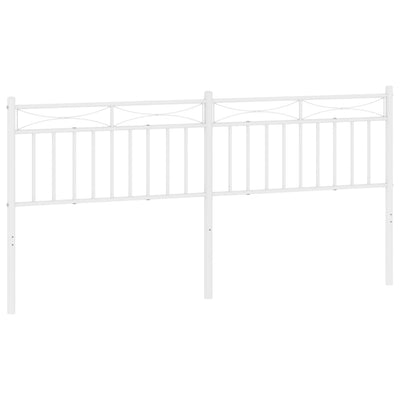 Metallinen sängynpääty valkoinen 193 cm