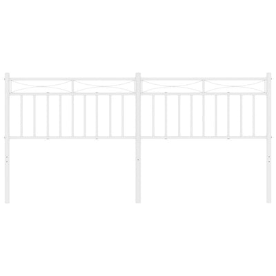 Metallinen sängynpääty valkoinen 193 cm