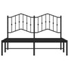 Musta metallinen sängynrunko päädyllä Pichen 135x190cm