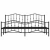 Musta metallinen sängynrunko päädyillä Pichen 193x203cm