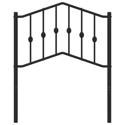 Metallinen sängynpääty musta 75 cm