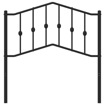 Musta metallinen sängynpääty Slav 90cm