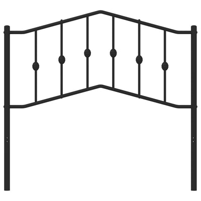 Metallinen sängynpääty musta 100 cm