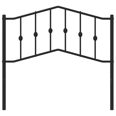 Musta metallinen sängynpääty Slav 100cm