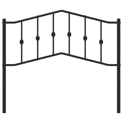 Metallinen sängynpääty musta 107 cm