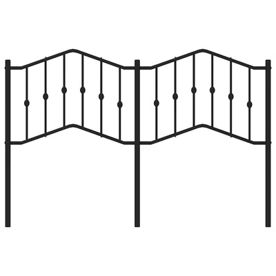 Musta metallinen sängynpääty Slav 135cm