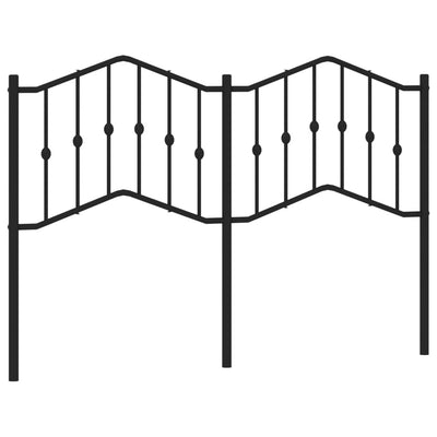 Musta metallinen sängynpääty Slav 140cm