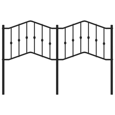 Metallinen sängynpääty musta 140 cm