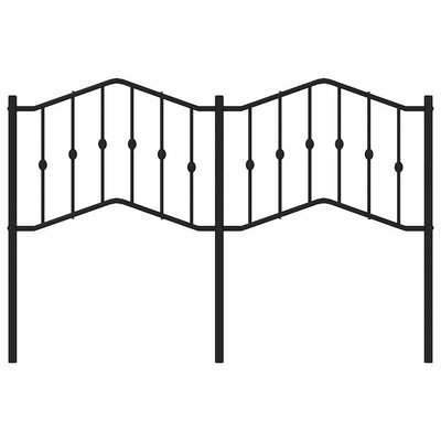 Musta metallinen sängynpääty Slav 150cm