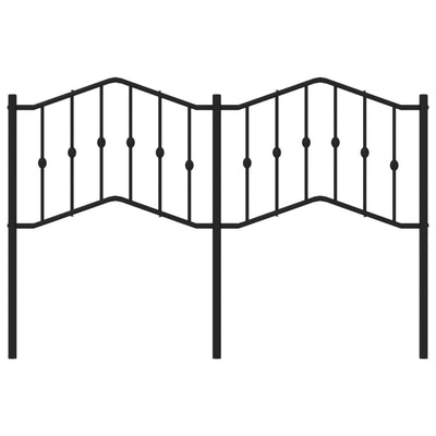 Metallinen sängynpääty musta 150 cm