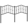Metallinen sängynpääty musta 160 cm