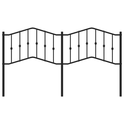 Metallinen sängynpääty musta 160 cm