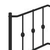 Metallinen sängynpääty musta 160 cm
