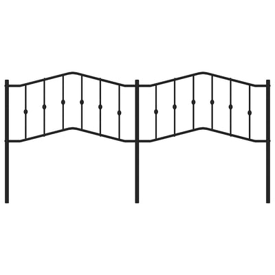 Musta metallinen sängynpääty Slav 193cm