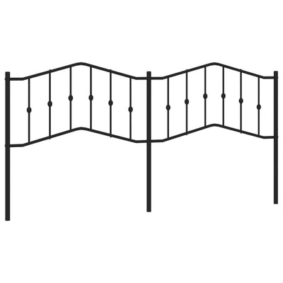 Metallinen sängynpääty musta 200 cm