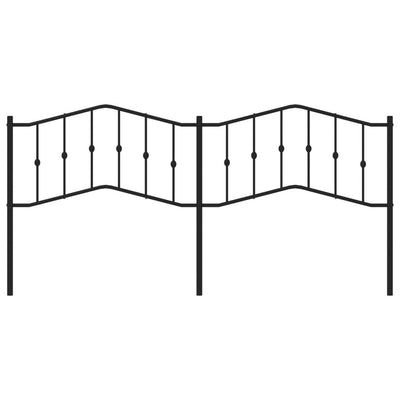 Metallinen sängynpääty musta 200 cm