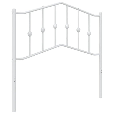Metallinen sängynpääty valkoinen 90 cm
