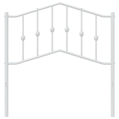 Metallinen sängynpääty valkoinen 90 cm