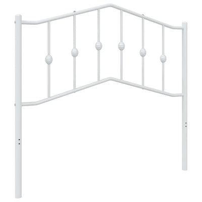 Metallinen sängynpääty valkoinen 100 cm
