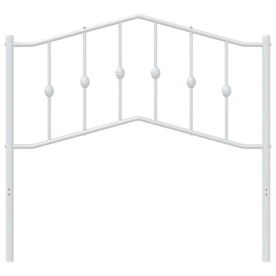 Metallinen sängynpääty valkoinen 100 cm