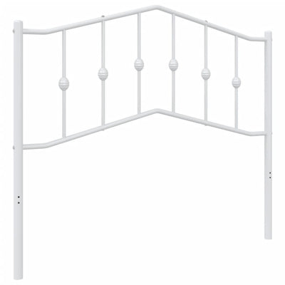 Metallinen sängynpääty valkoinen 107 cm