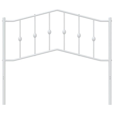 Metallinen sängynpääty valkoinen 107 cm