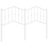 Metallinen sängynpääty valkoinen 140 cm